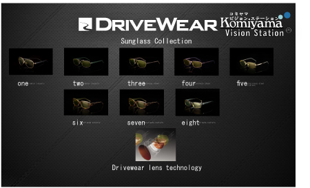 DRIVEWEAR Sunglass Collection komiyama